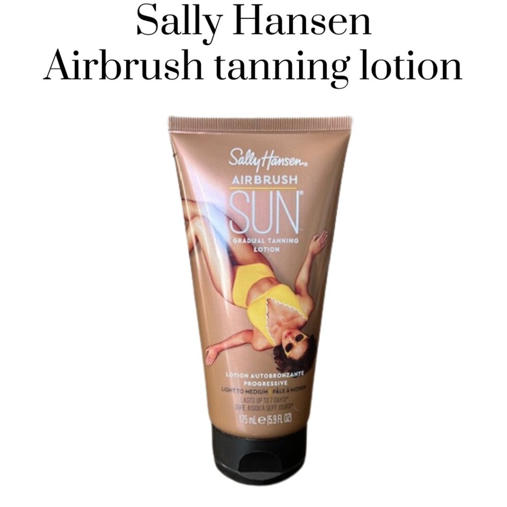 New Sally Hansen Airbrush Legs, Gradual Tanning Lotion Light to Medium 5.9 Oz